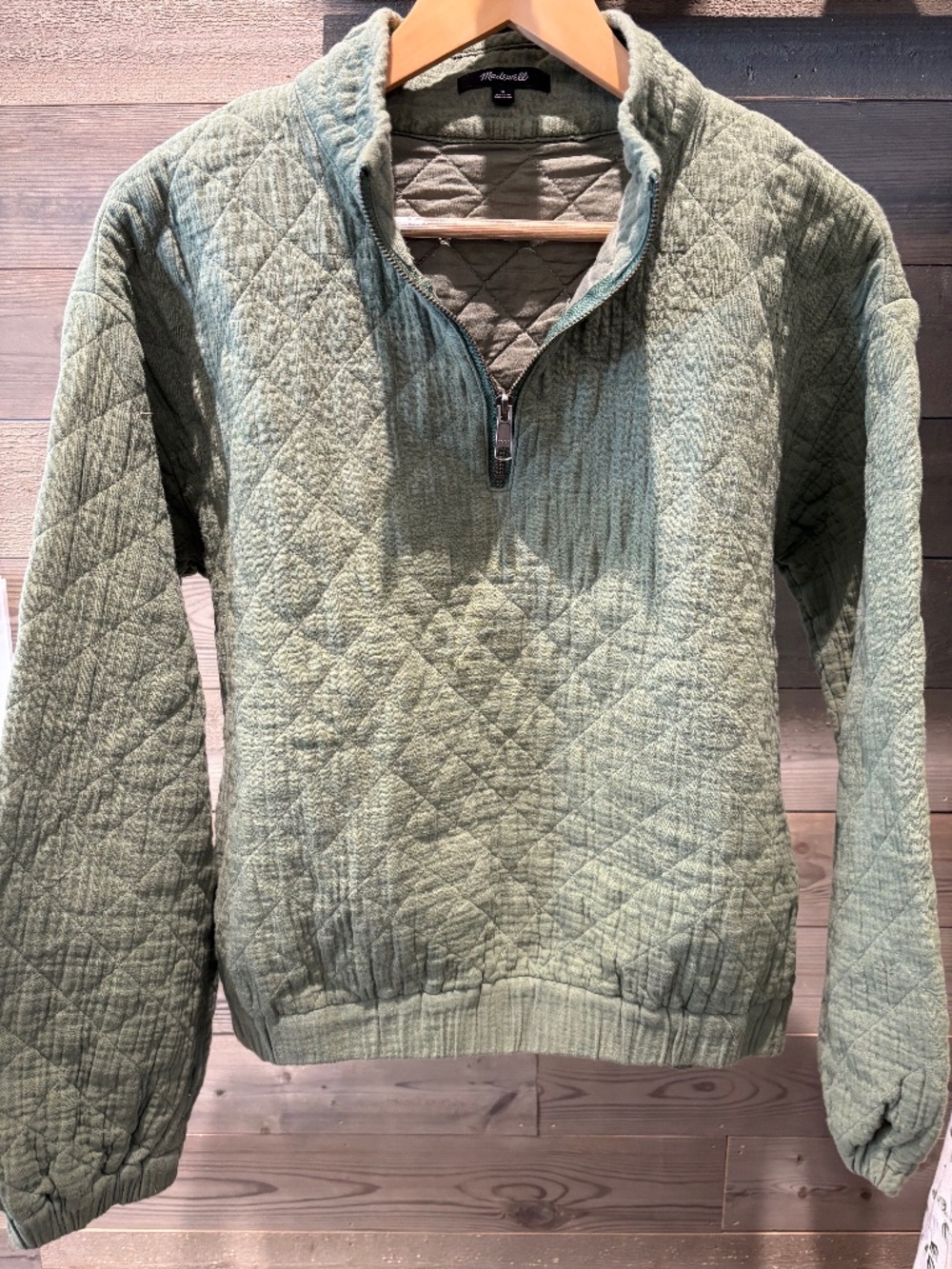 Madewell Quilted Quarter-Zip Pullover